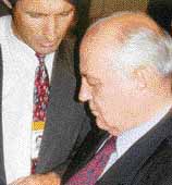 Peter Meisen with Mikhail Gorbachev