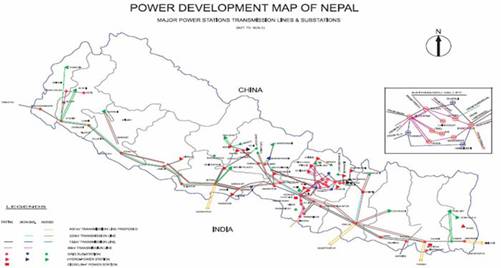 power development map of Nepal
