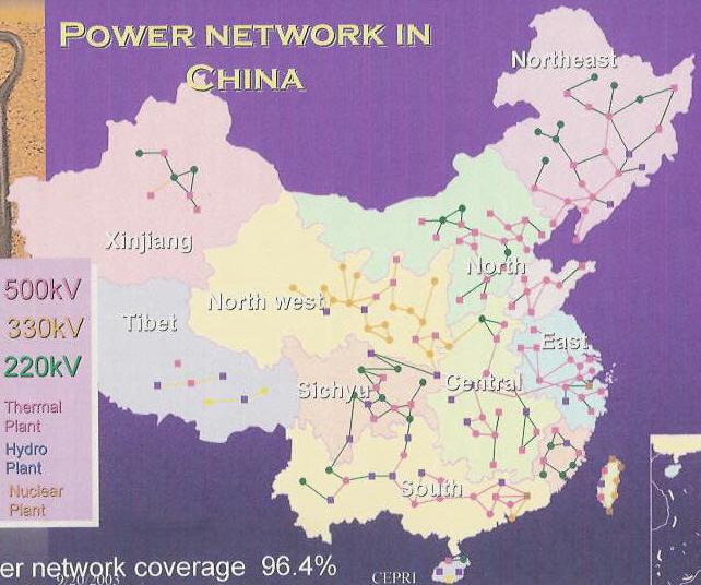 China energy grid map