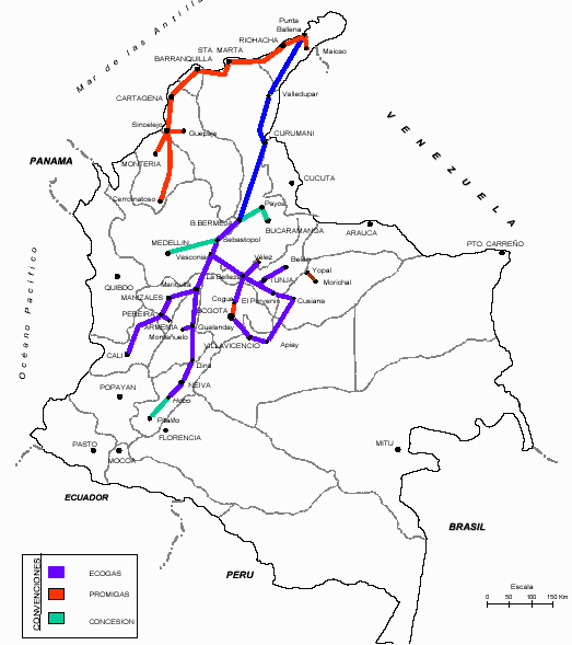 Colombia's Natural Gas Pipelines