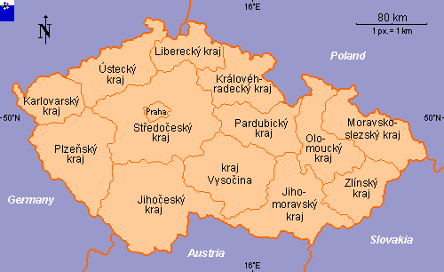Tschechien [ Regionen Karte