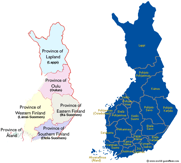 Administrative Divisions of Finland
