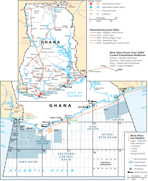 Ghana Electricity Grid Map