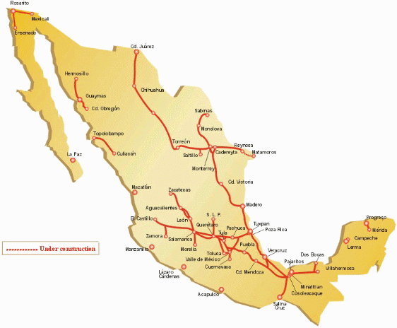 Mexico's oil pipeline system