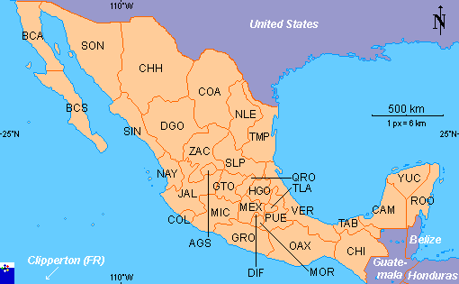 Administrative Regions of Mexico