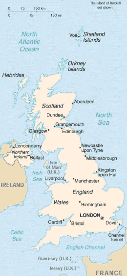 Map of the United Kingdom