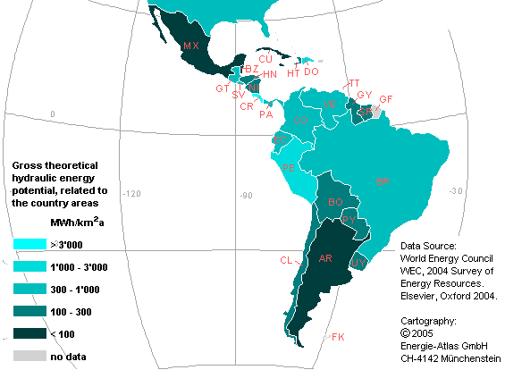 Hydroenergy Potential in latin america
