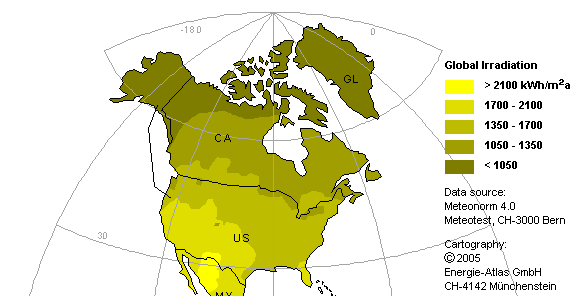  North American Solar Potential
