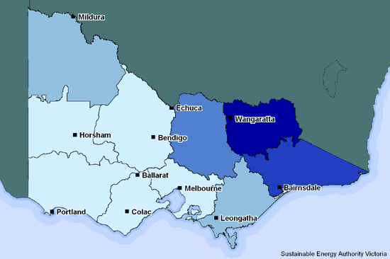 Map of theoretical hydro-electric potential in Victoria