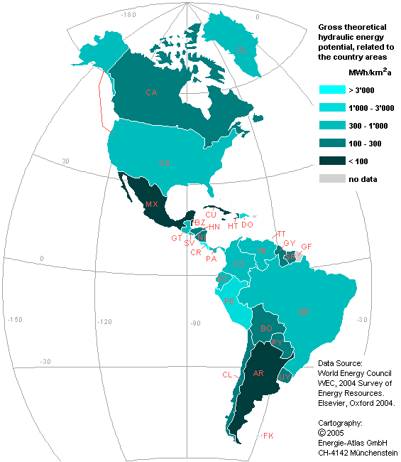 Hydraulic Energy Potential america