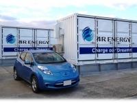 The latest project has seen the JV, 4R Energy Corporation develop and install a 600kw/400kWh prototype system made with sixteen used lithium-ion batteries from Nissan’s Leaf model EV. Image: Sumitomo Corporation.