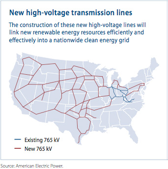 high voltage power lines map