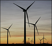 Wind turbines of the Smoky Hills Wind Project