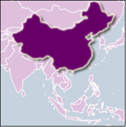 China on continent